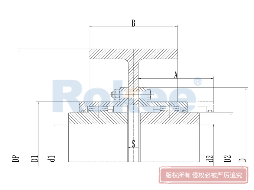 帶制動輪齒式聯(lián)軸器,制動輪型鼓形齒聯(lián)軸器